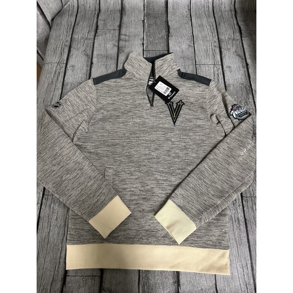 NWT Fanatics Vegas Golden Knights 2024 NHL Winter Classic 1/4 Zip Small Grey